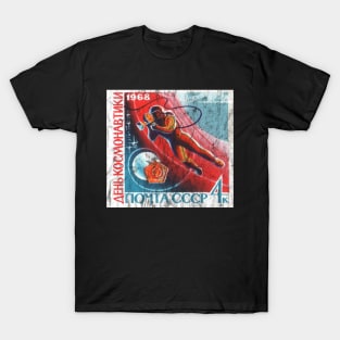 Space Race Era Soviet Stamp T-Shirt